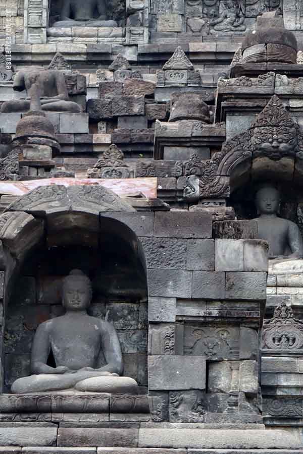 Lotus Sitting Buddha Statue at Borobudur Temple